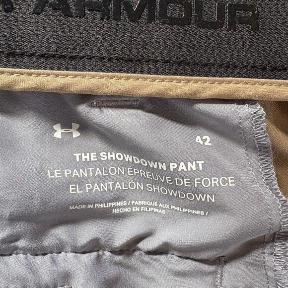 Under Armour The Showdown Golf Pants Men's 42X30.5 Beige Performance Lightweight - Picture 11 of 14